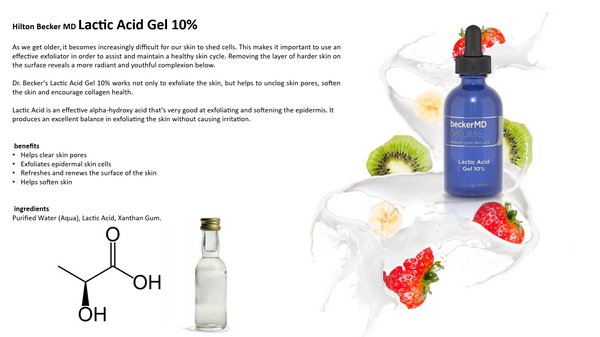 100% Natural Lactic Acid Gel Exfoliator - 10%